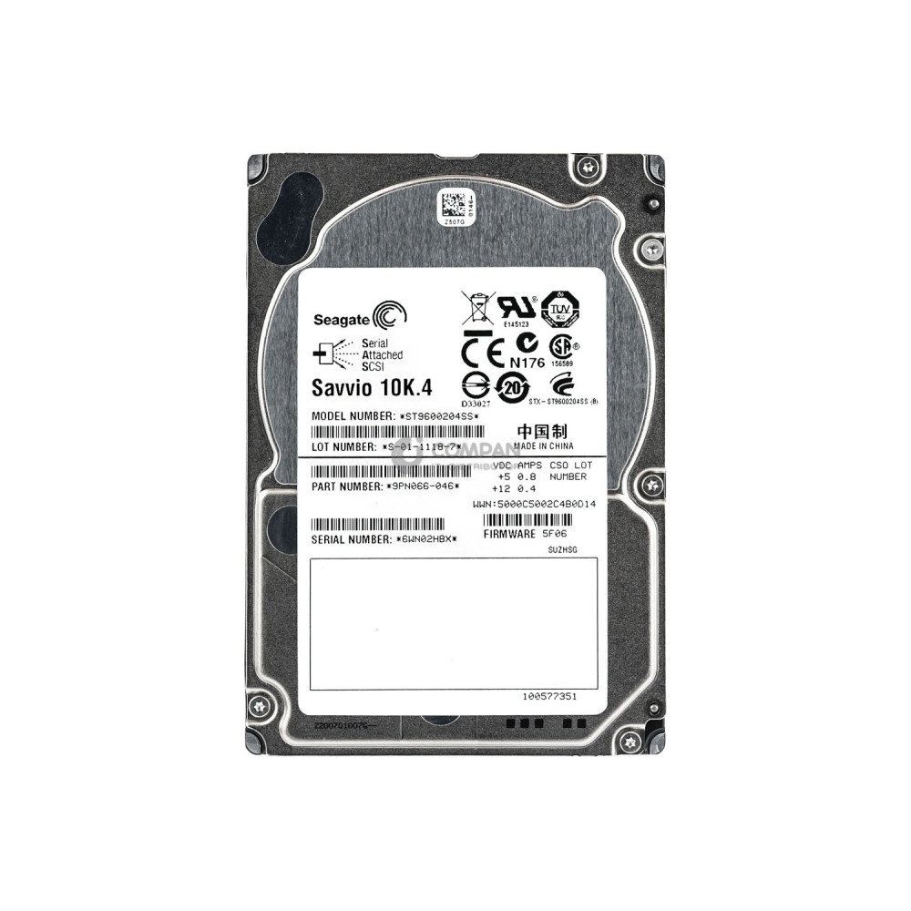 ST9600204SS SEAGATE HDD 600GB 10K SAS 6G 2.5" SFF HOT-SWAP